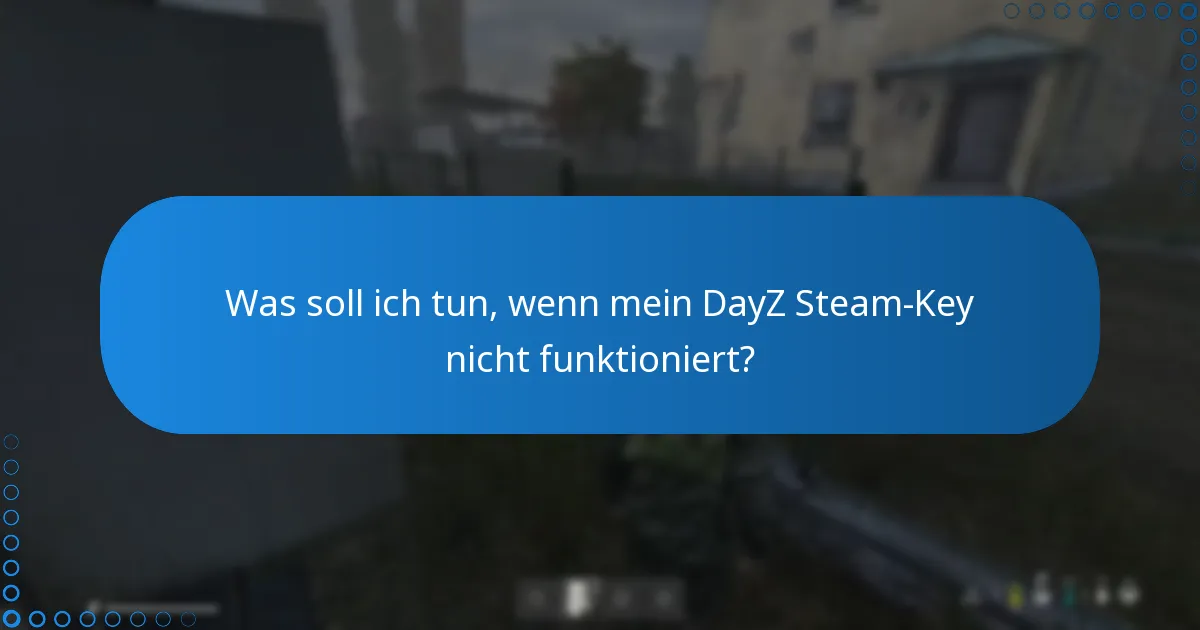 Was sind häufige Probleme bei der Einlösung eines DayZ Steam-Keys?